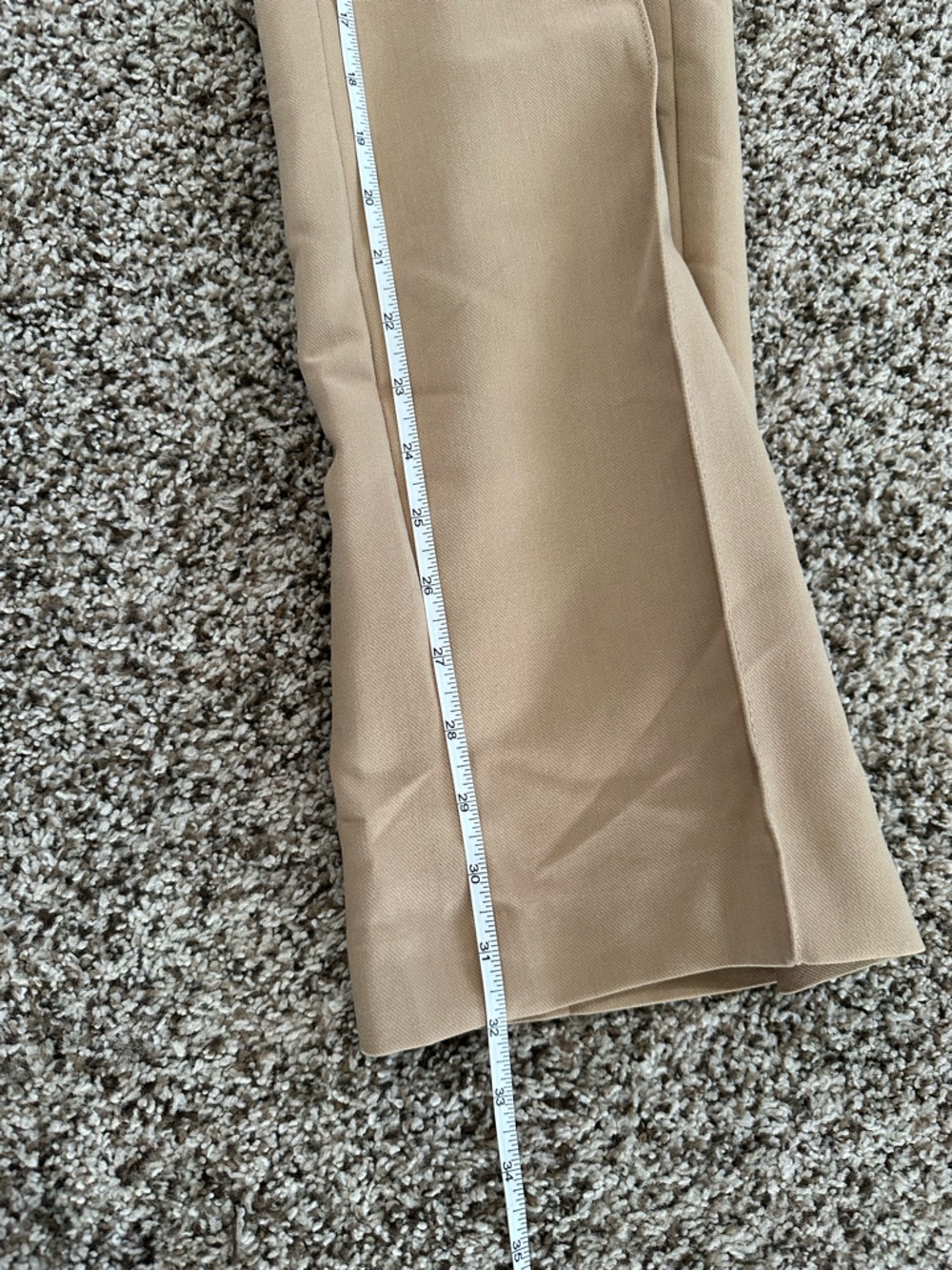 Zara Beige Straight Leg Trousers - Picture 8 of 8